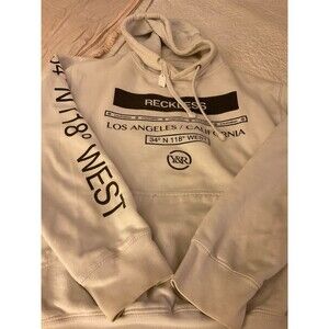 Young & Reckless 'Reckless Los Angeles' White Pullover Hoodie Size S